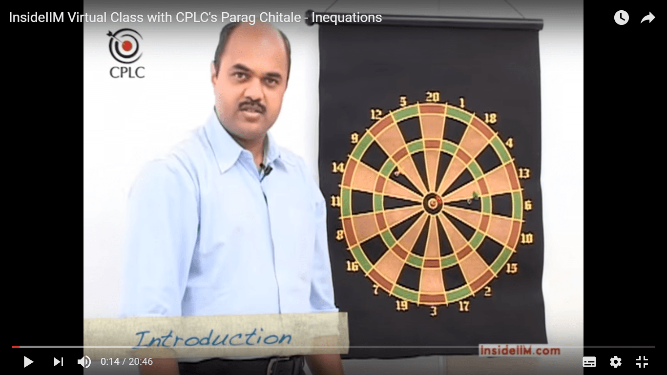 Inequations - InsideIIM Virtual Class with CPLC's Parag Chitale