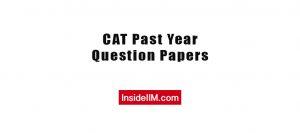 CAT Exam - Past Year Question Papers