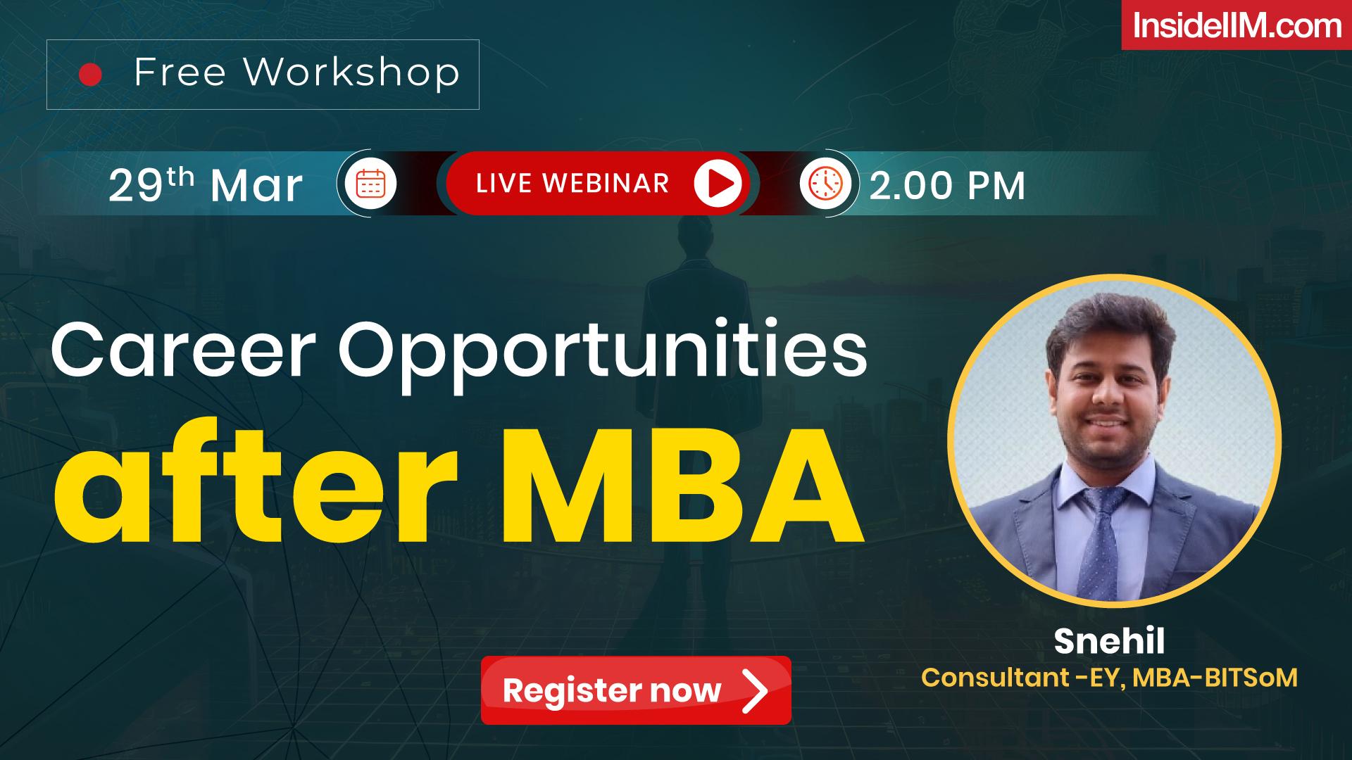 Career Opportunities after MBA In India - Snehil