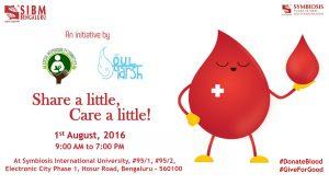 Blood Donation Drive 2016 - Share A Little, Care A Little