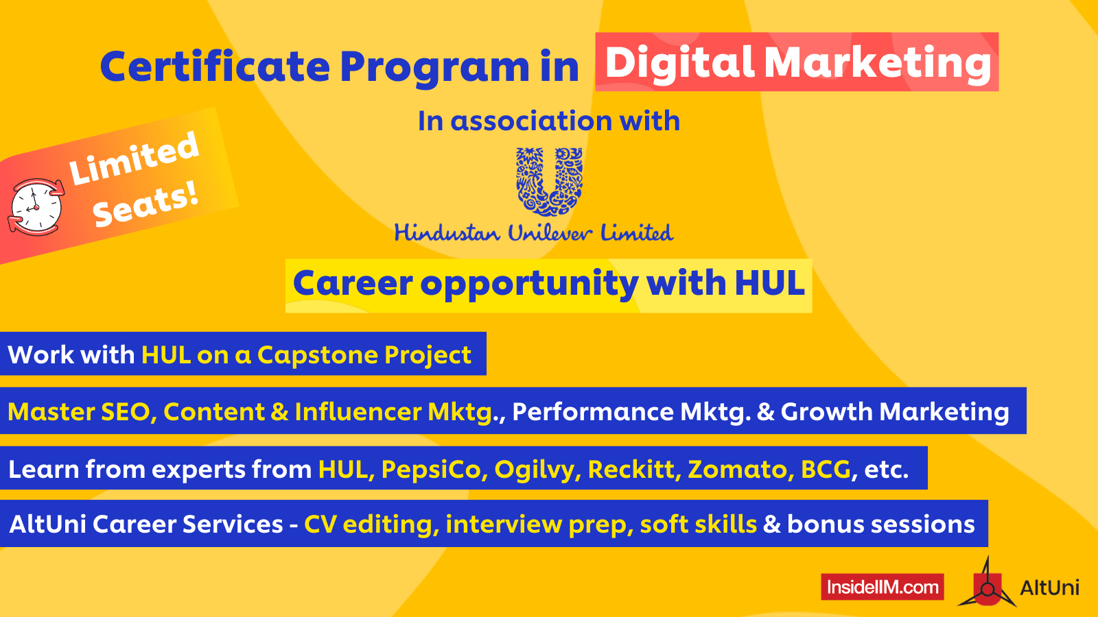 Certificate Program in Digital Marketing with HUL