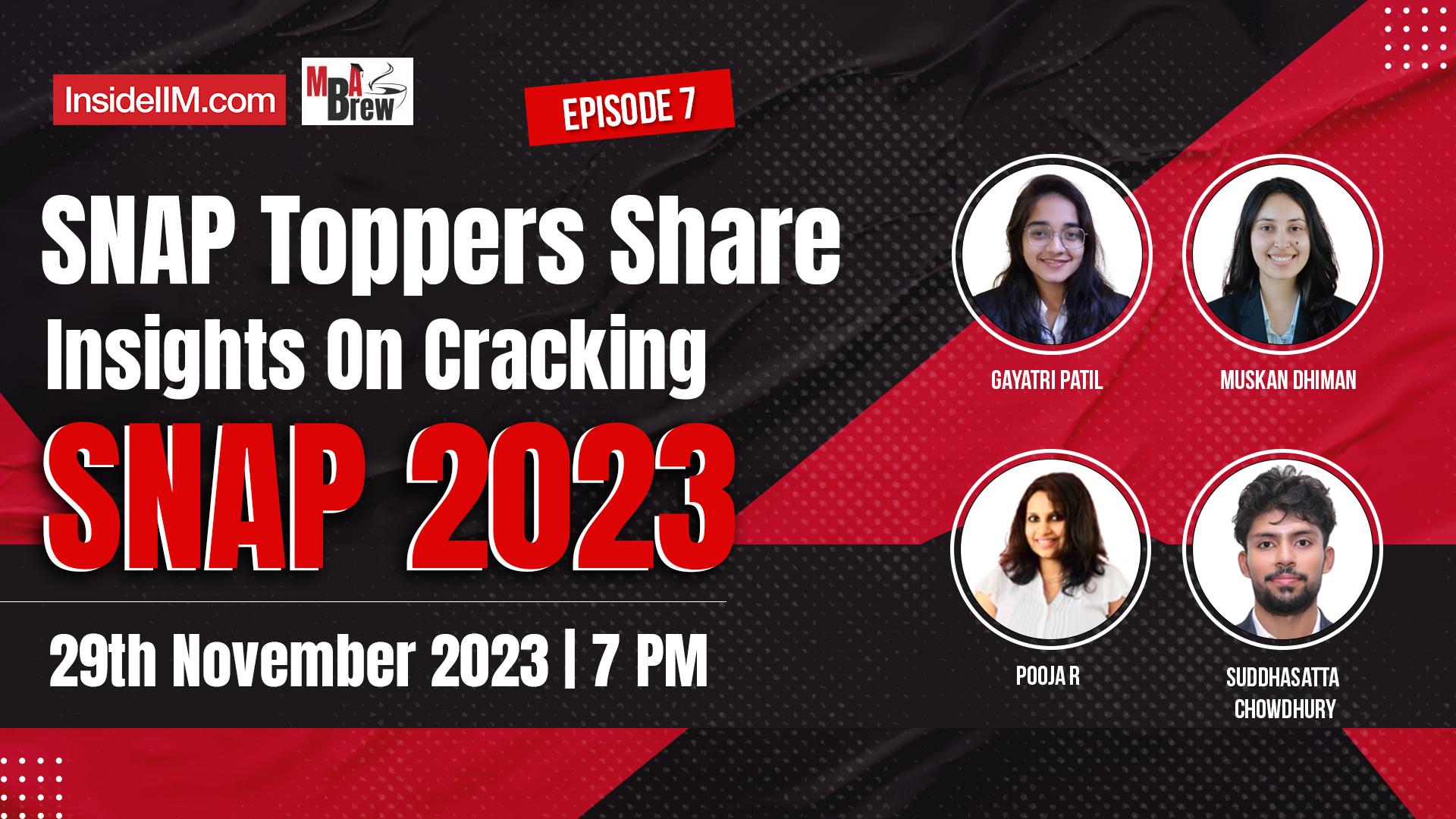 How To Prepare For SNAP 2023? - Interact With SIBM P Toppers!