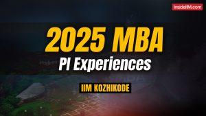 IIM Kozhikode Personal Interview Transcripts/ Experiences 2025
